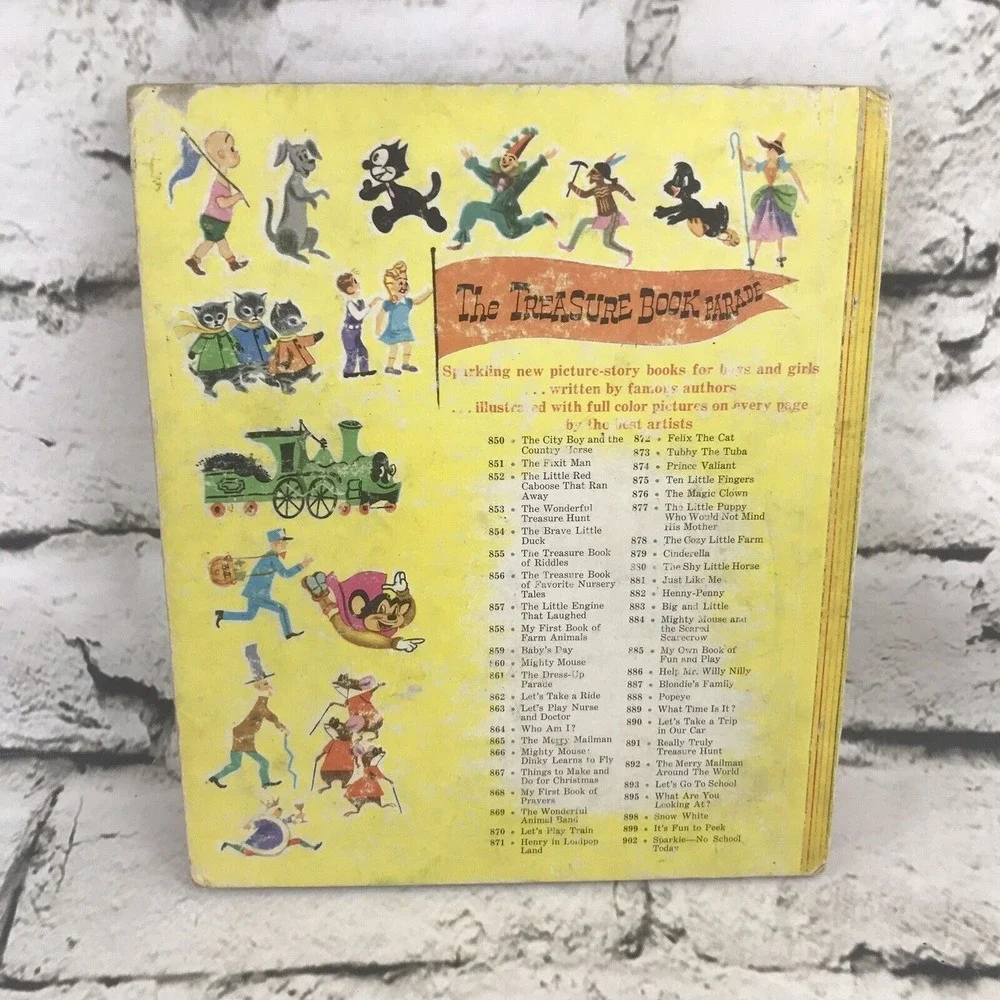 Vtg 1955 The Merry Mailman Treasure Book Child's Illustrated Reading Colorful